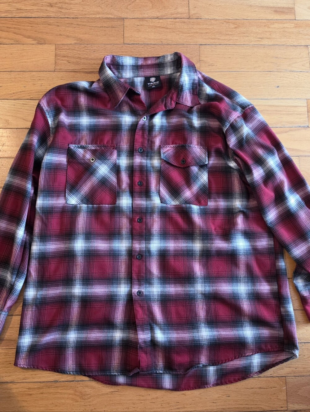 YAGO Red Black Plaid Flannel Button Up Shirt Men's 3XL Grunge Lumberjack